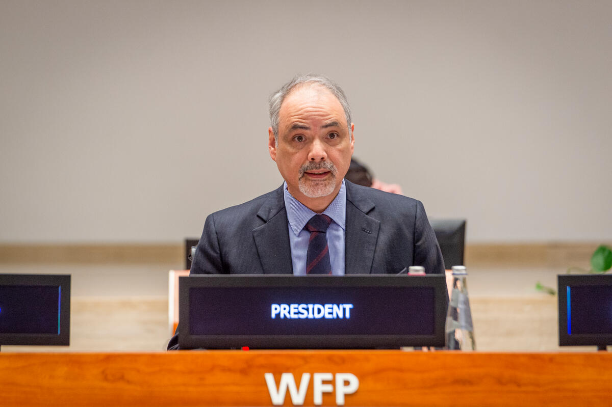 Ambassador H.E. Mr. Luis Fernando Carranza Cifuentes, Guatemala. President of the WFP Executive Board 2021. Photo: WFP/Giulio d'Adamo
