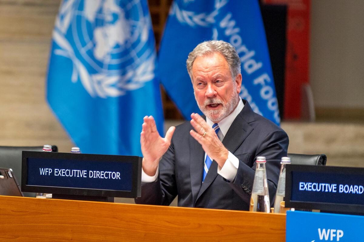 In the photo: Opening remarks by Mr. David Beasley, WFP Executive Director. Photo: WFP/Massimo Tartaglia