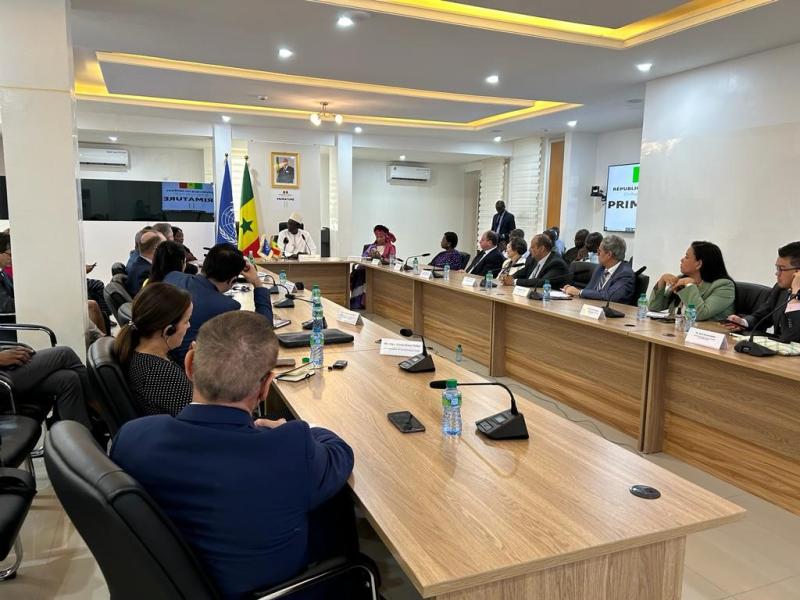On 6 October 2023, members of the delegation on the joint field visit of the Executive Boards of UNICEF, UNDP/UNFPA/UNOPS, WFP and UN Women met with the Prime Minister of Senegal, H.E. Mr. Amadou Ba.