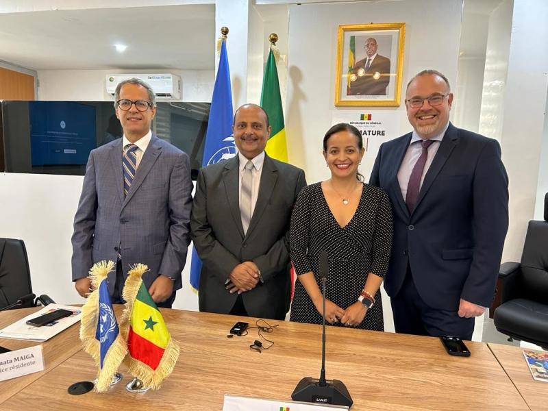 The WFP delegation at the office of the Prime Minister of Senegal, H.E. Mr. Amadou Ba.