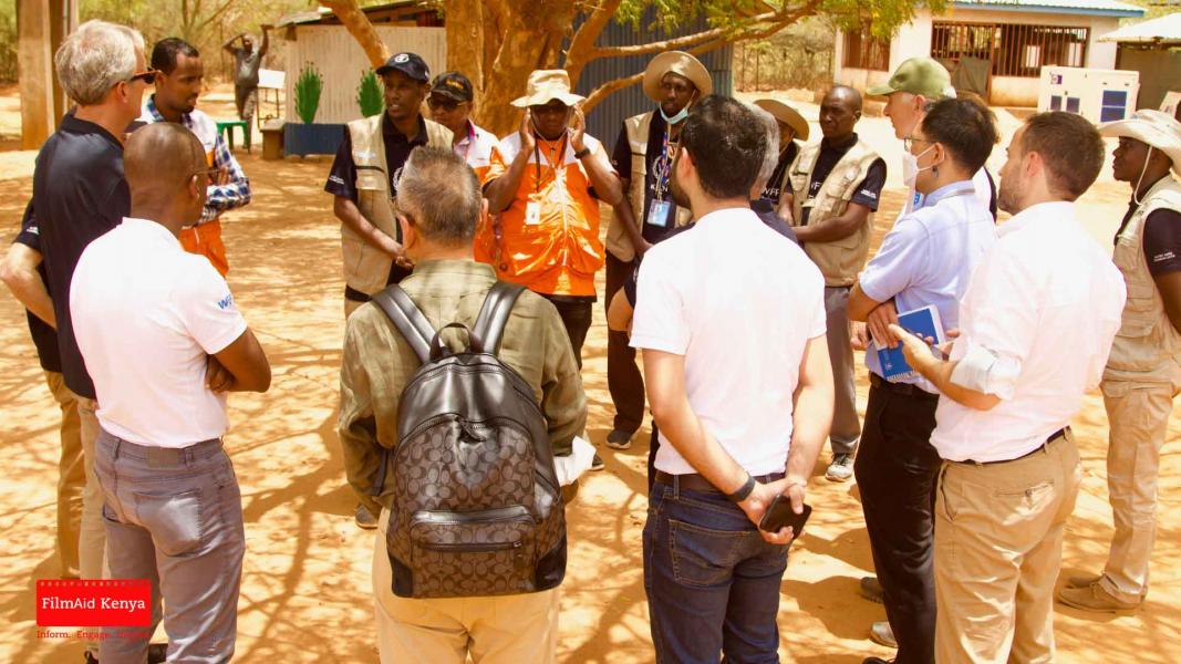 WFP visiting a primary school in Dadaab refugee camp. Photo: FilmAid Kenya