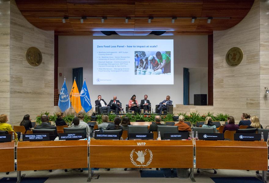 Side event sponsored by WFP East and Central Africa Regional Bureau and Global Post-Harvest Knowledge and Operations Centre on Zero Food Loss Initiative. Photo Credit: WFP/Giulio D'Adamo