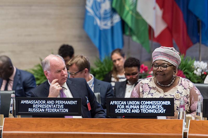 WFP, African Union, Canada and Russian Federation side event on school feeding: Moving forward in partnership: Promoting an integrated school health and nutrition package. Photo Credit: WFP/Rein Skullerud