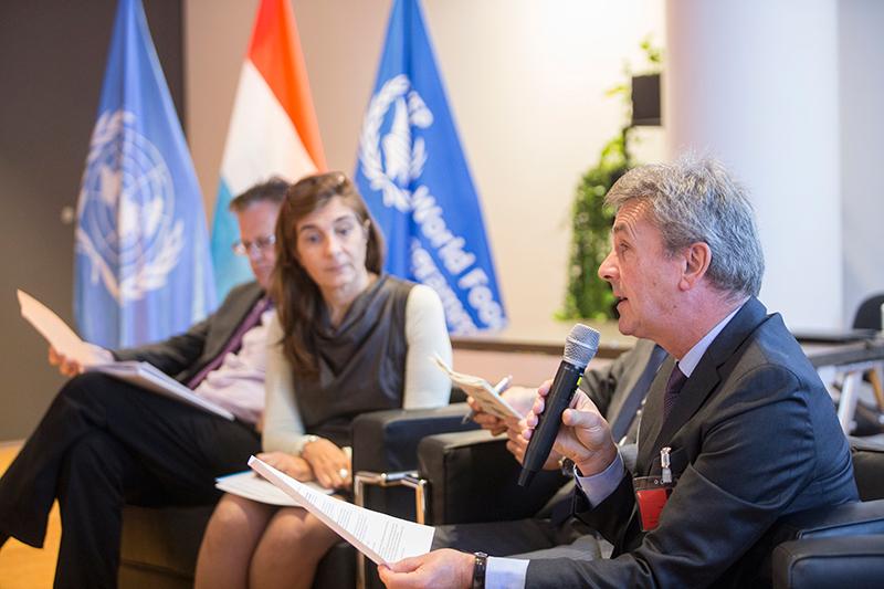 Luxembourg side event, with the support of Mozambique, the Nippon Electric Company (NEC) Corporation and the WFP Technology Division: Data Responsibility in Humanitarian Action in the Digital Era. Photo Credit: WFP/Giulio Napolitano