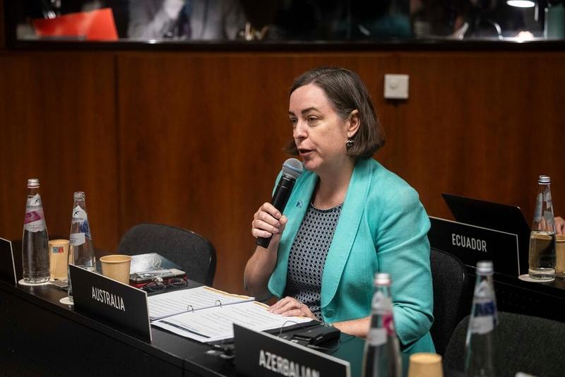 Intervention by the delegation of Australia. Photo credit: WFP/Matteo Minnella