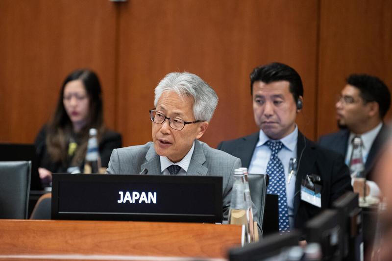 Intervention by H.E. Mr. Satoshi SUZUKI, Ambassador Extraordinary and Plenipotentiary, and Permanent Representative of Japan. Photo credit: WFP/Daria Addabbo