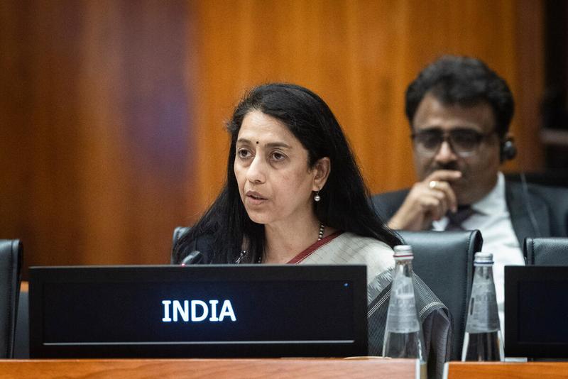 Intervention by H.E. Ms. Vani Sarraju Rao, Ambassador and Permanent Representative of India. Photo credit: WFP/Matteo Minnella
