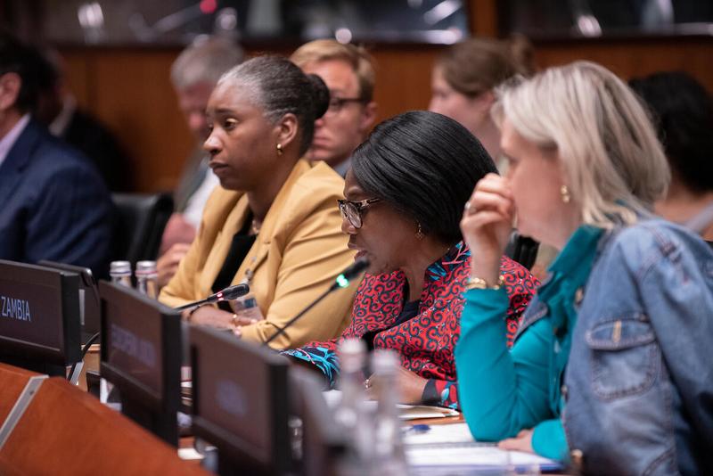 In the photo: intervention by H.E. Ms. Patricia Chisanga Kondolo, Ambassador and Permanent Representative of Zambia. Photo credit: WFP/Daria Addabbo