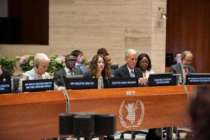 In the photo: intervention by H.E. Ms. Elissa Golberg, Ambassador and Permanent Representative of Canada and President of the WFP Executive Board 2025. Photo credit: WFP/Daria Addabbo