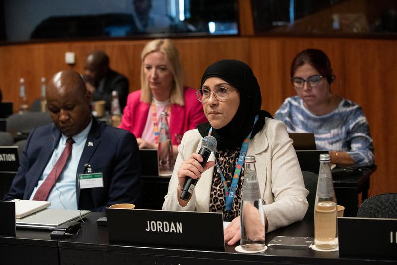 In the photo: intervention by the delegate of Jordan. Photo credit: WFP/Daria Addabbo