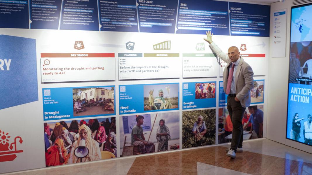 Exhibition on Ten Years of Anticipatory Action at WFP. Photo credit: WFP/Matteo Minnella
