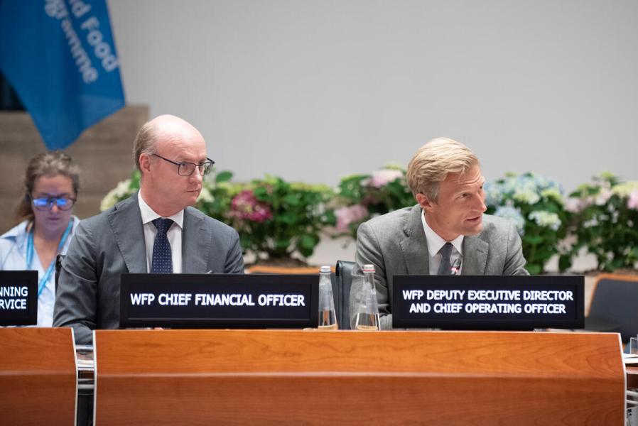 In the photo: intervention by Carl Skau, WFP Deputy Executive Director and Chief Operating Officer. Photo credit: WFP/Daria Addabbo