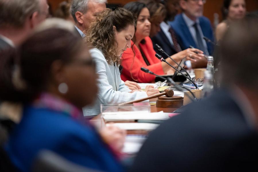 In the photo: intervention by H.E. Ms. Elissa Golberg, Ambassador and Permanent Representative of Canada and President of the WFP Executive Board 2025. Photo credit: WFP/Daria Addabbo