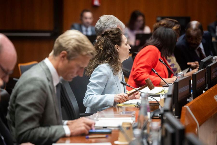 In the photo: intervention by H.E. Ms. Elissa Golberg, Ambassador and Permanent Representative of Canada and President of the WFP Executive Board 2025. Photo credit: WFP/Matteo Minnella