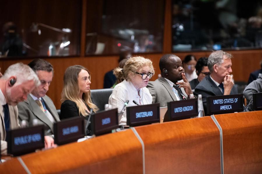 In the photo: In the photo: intervention by Ms. Elizabeth Petrovski, U.S. Mission to the UN Agencies in Rome. Photo credit: WFP/Daria Addabbo