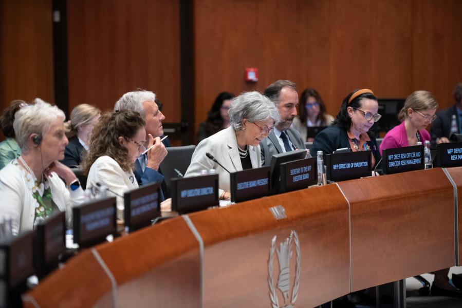 Intervention by Ms. Anne-Claire Luzot, Director of Evaluation. Photo credit: WFP/Daria Addabbo