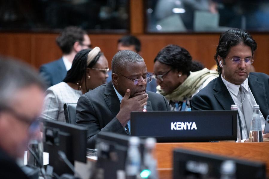 Intervention by H.E. Fredrick Matwang’a, Ambassador and Permanent Representative of Kenya. Photo credit: WFP/Daria Addabbo