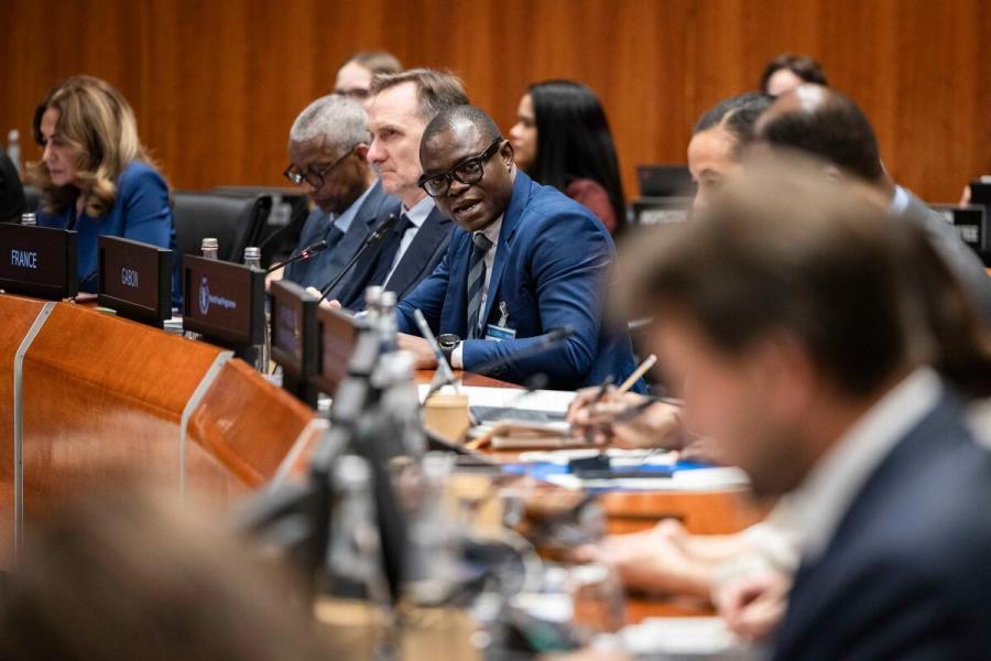 Intervention by the deleation of Gabon. Photo credit: WFP/Matteo Minnella