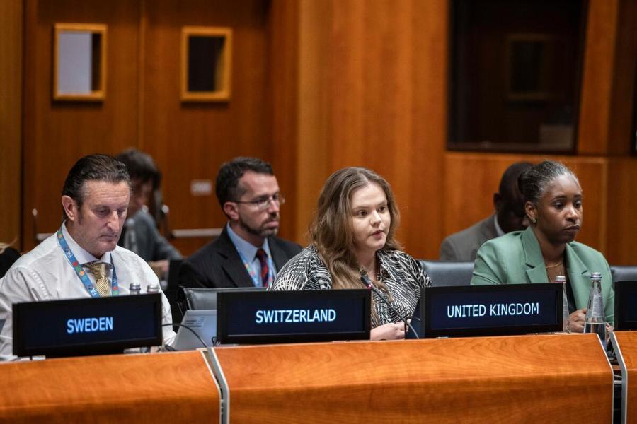 Intervention by the delegation of the United Kingdom. Photo credit: WFP/Matteo Minnella