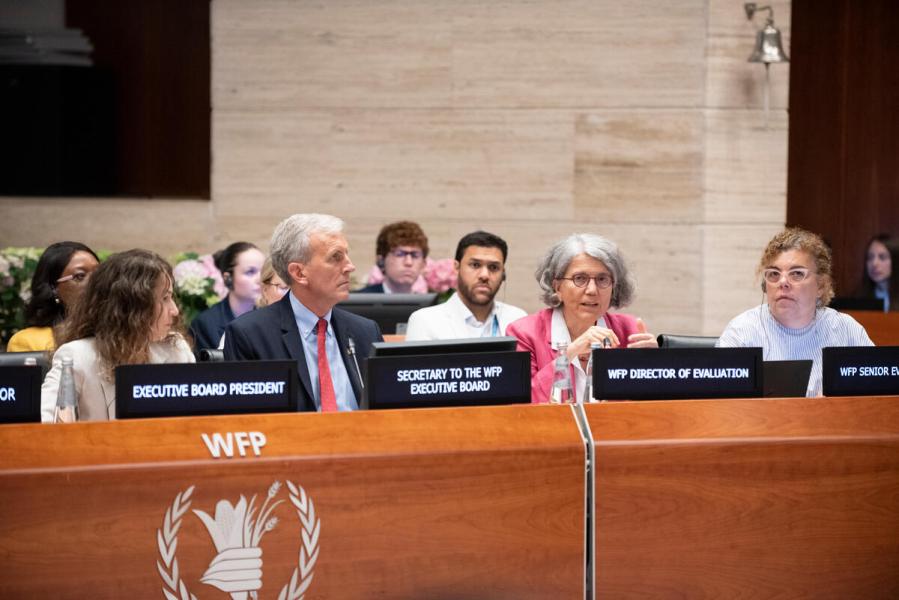 Intervention by Ms. Anne-Claire Luzot, WFP Director of Evaluation. Photo credit: WFP/Daria Addabbo
