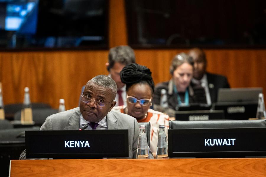 Intervention by H.E. Fredrick Matwang’a, Ambassador and Permanent Representative of Kenya. Photo credit: WFP/Matteo Minnella