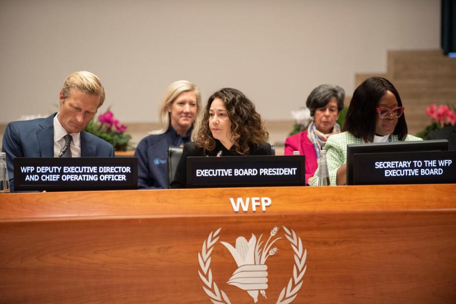 In the photo: intervention by H.E. Ms. Elissa Golberg, Ambassador and Permanent Representative of Canada and President of the WFP Executive Board 2025.  © WFP/Daria Addabbo