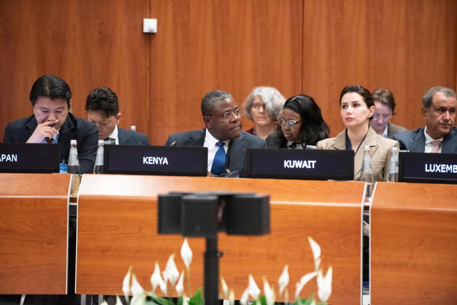 In the photo: intervention by H.E. Mr. Fredrick Lusambili MATWANG’A, Ambassador Extraordinary and Plenipotentiary and Permanent Representative of Kenya. © WFP/Daria Addabbo