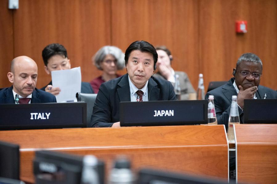 In the photo: intervention by Mr. Mitsuaki SHINDO, Minister Counsellor and Deputy Permanent Representative of Japan. © WFP/Daria Addabbo