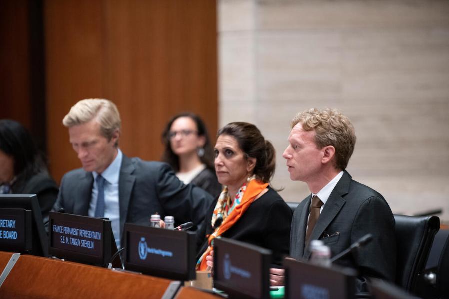 In the photo: remarks by H.E. Ambassador Tanguy Stehelin, Ambassador and Permanent Representative of France to the Rome-Based Agencies  Advancing the UN80 Agenda: WFP’s Contribution to Deliver as One UN Supply Chain. © WFP/Daria Addabbo