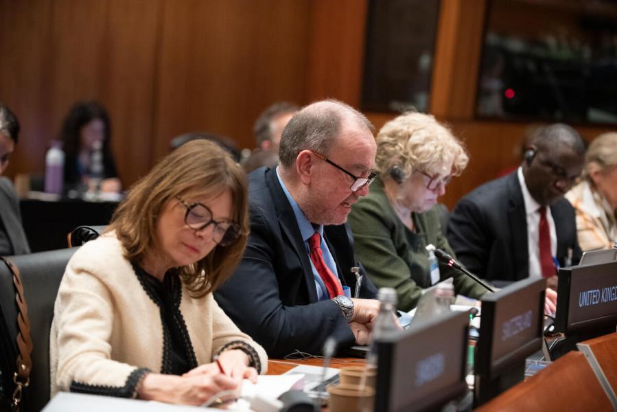 In the photo: intervention by the Delegation of United Kingdom.  © WFP/Daria Addabbo