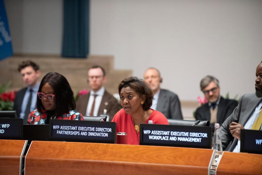 In the photo: intervention by Rania Dagash-Kamara, WFP Assistant Executive Director.  © WFP/Daria Addabbo