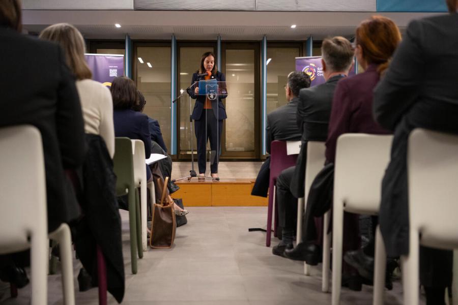 The School Meals Coalition  From Fortaleza Onwards: Fostering Resilience through Home-Grown School Feeding Programmes  Event organised at the initiative of the three Co-Chairs of the Coalition: Brazil, Finland and France and moderated by Mr. George Fominyen, Deputy Director Communications and Media. © WFP/Rein Skullerud