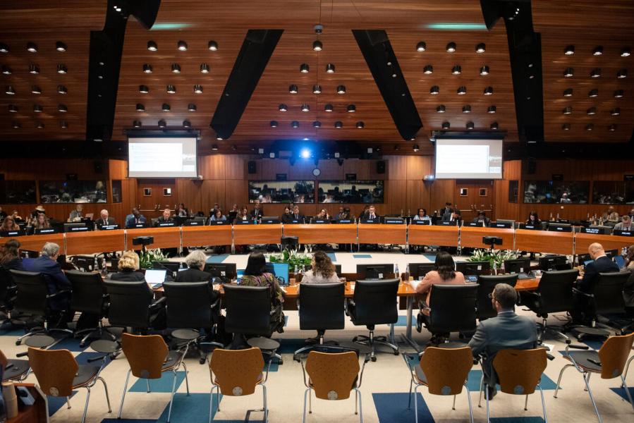 In the photo: intervention by Ms. Anne-Claire Luzot, WFP Director of Evaluation.  © WFP/Daria Addabbo