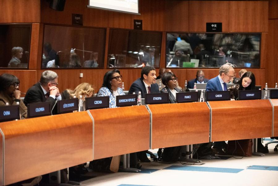 In the photo: intervention by  H.E. Mr Sylvain Fournel, Deputy Permanent Representative of France. © WFP/Daria Addabbo