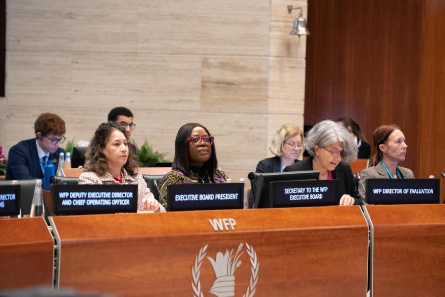 In the photo: intervention by Ms. Anne-Claire Luzot, WFP Director of Evaluation. © WFP/Daria Addabbo