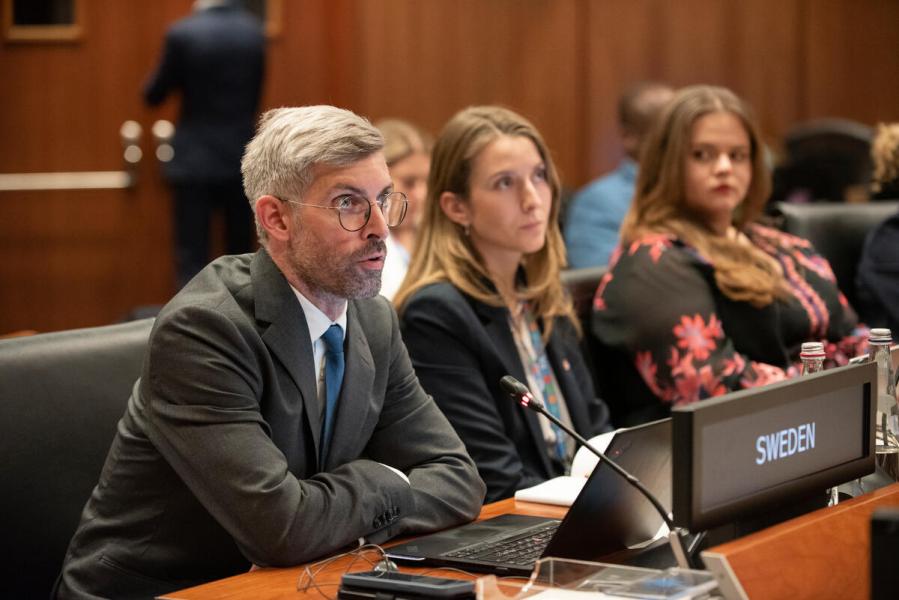 Intervention by the delegation of Sweden. © WFP/Daria Addabbo