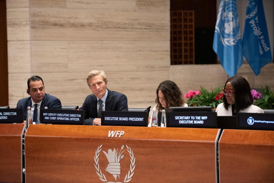 In the photo: remarks by Mr. Carl Skau, WFP Deputy Executive Director and Chief Operating Officer. © WFP/Daria Addabbo