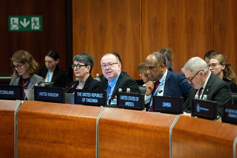 In the photo: intervention by the delegation of the United Kingdom. © WFP/Matteo Minnella