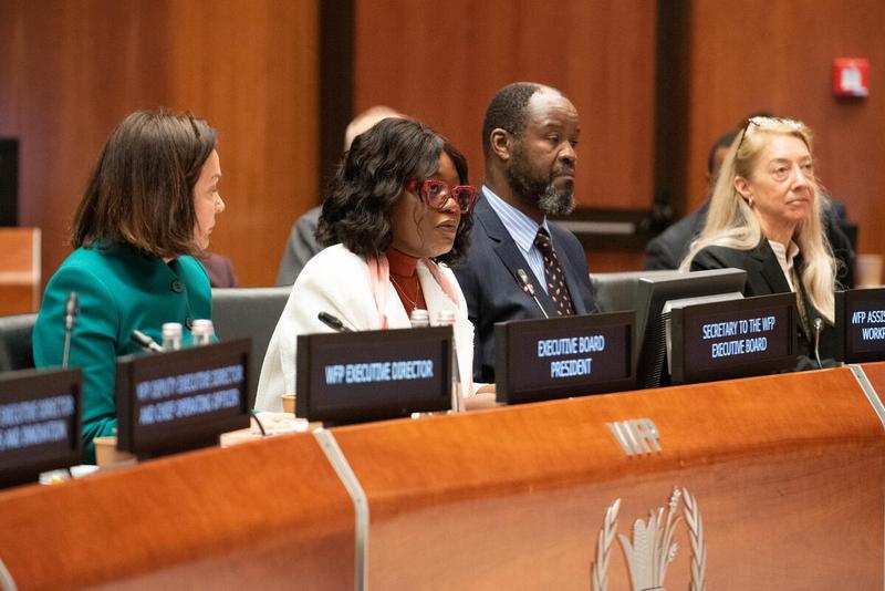 In the photo: intervention by Adeyinka Badejo, WFP Secretary to the Executive Board © WFP/Daria Addabbo