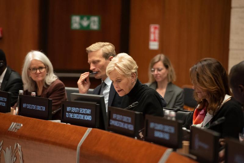 In the photo: opening remarks by Ms. Cindy McCain, Executive Director World Food Programme.  "Advancing food security in the Sahel: Reflections and pathways forward" side event on the margin of the First Regular Session of the Executive Board 2026 (EB.1/2026). © WFP/Daria Addabbo