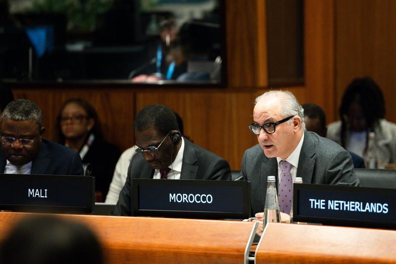 In the photo: intervention by H.E. Mr. Youssef BALLA, Ambassador and Permanent Representative of Morocco. © WFP/Matteo Minnella