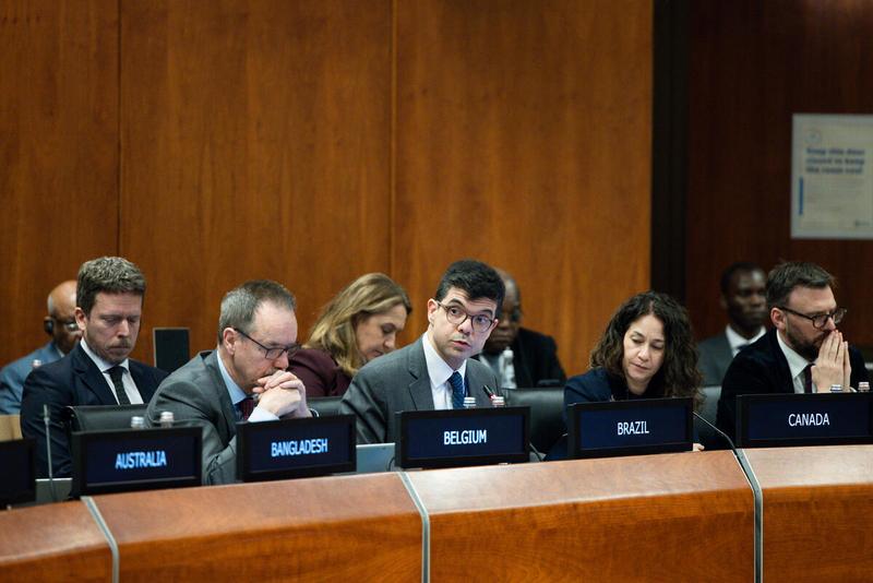 In the photo: intervention by Mr Vicente Amaral BEZERRA, Counsellor and Alternate Permanent Representative of Brazil. © WFP/Matteo Minnella