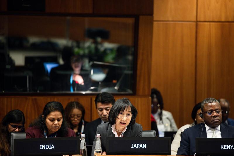 In the photo: intervention by H.E. Ms. Hikariko ONO, Ambassador Designate and Permanent Representative of Japan.  © WFP/Matteo Minnella
