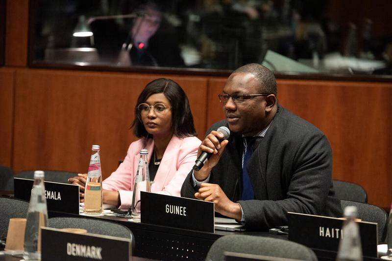 In the photo: intervention by the delegation of Guinee  "Advancing food security in the Sahel: Reflections and pathways forward" side event on the margin of the First Regular Session of the Executive Board 2026 (EB.1/2026). © WFP/Daria Addabbo