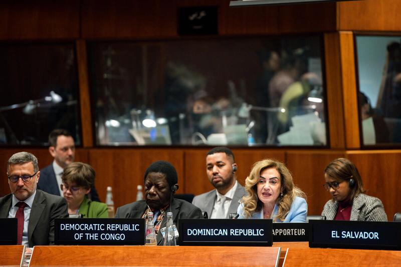 In the photo: intervention by H.E. Ms. Ada HERNANDEZ, Ambassador Extraordinary and Plenipotentiary and Permanent Representative of the Dominican Republic © WFP/Matteo Minnella
