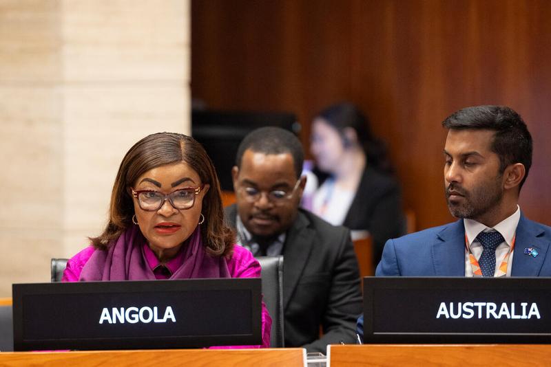 Intervention by H.E.  Josefa Leonel Correia Sacko Ambassador Extraordinary and Plenipotentiary and Permanent Representative of Angola. © WFP/Matteo Minnella
