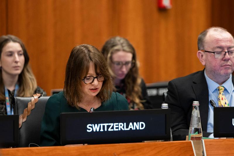 Intervention by H.E. Ms. Krisztina Bende, Ambassador and Permanent Representative of Switzerland. © WFP/Matteo Minnella