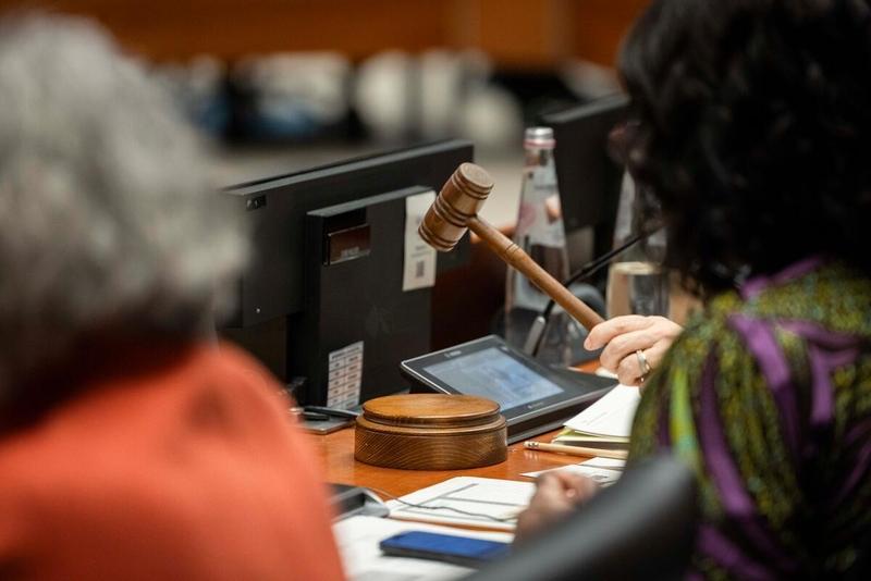 In the photo: intervention by Adeyinka Badejo, WFP Secretary to the Executive Board. © WFP/Daria Addabbo