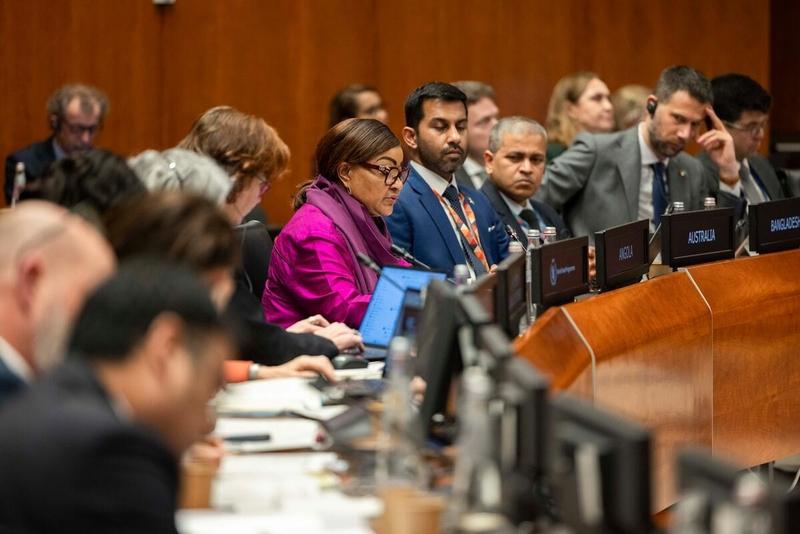 In the photo: intervention by H.E. Ms. Josefa Leonel Correia SACKO, Ambassador Extraordinary and Plenipotentiary and Permanent Representative of Angola. © WFP/Daria Addabbo