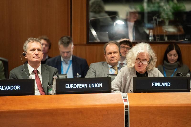 In the photo: remarks by the delegation of Finland  "Africa Day of School Feeding: Strengthening Learning Through Nutritious, Healthy Home‑Grown School Meals" side event on the margin of the First Regular Session of the Executive Board 2026 (EB.1/2026). © WFP/Daria Addabbo